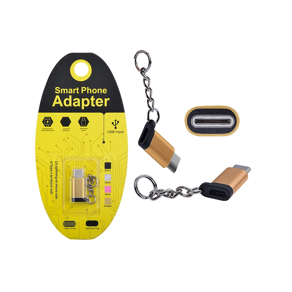 Mikro USB to Type C Dönüştürücü Çevirici Anahtarlıklı Başlık