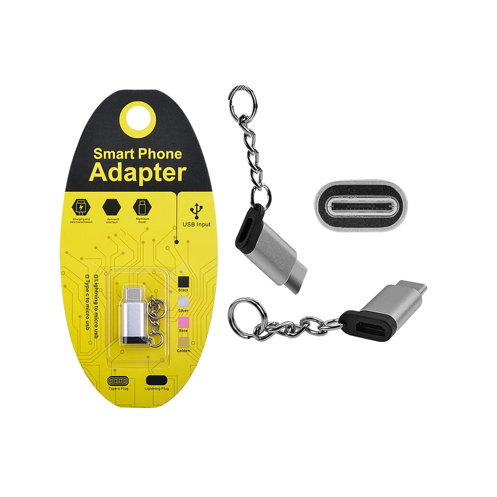 Mikro USB to Type C Dönüştürücü Çevirici Anahtarlıklı Başlık
