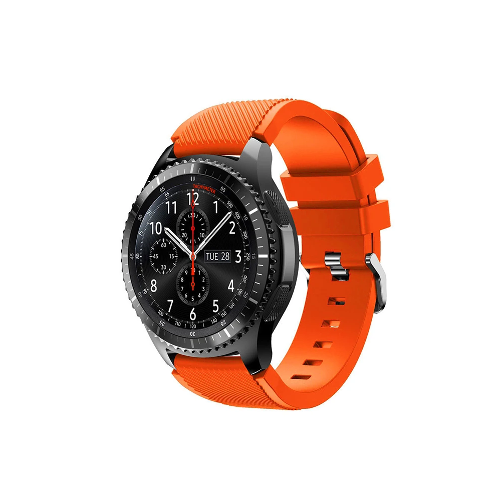 22MM Gear S3 Watch 4 -GT2 GT2E 46MM KayışKordon Silikon Kayış Kordon