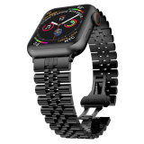 Ally Apple Watch 7-8 45mm 6-5-4 44mm Kayış Kordon Paslanmaz Çelik 3 Ba