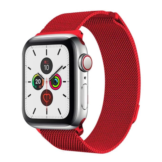 Ally Apple Watch 7-8 45mm 6-5-4 44mm Kayış Kordon Metal Milano Loop 3-