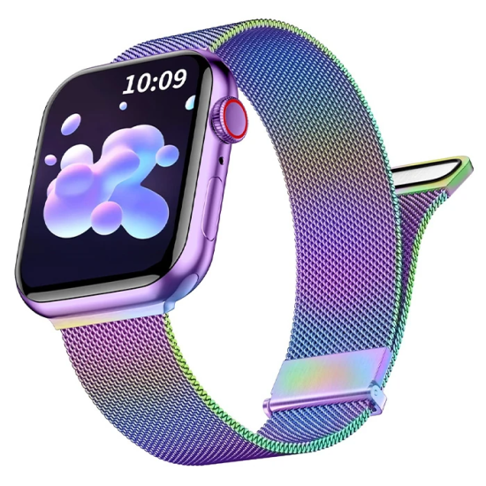 Ally Apple Watch 7-8 45mm 6-5-4 44mm Kayış Kordon Metal Milano Loop 3-