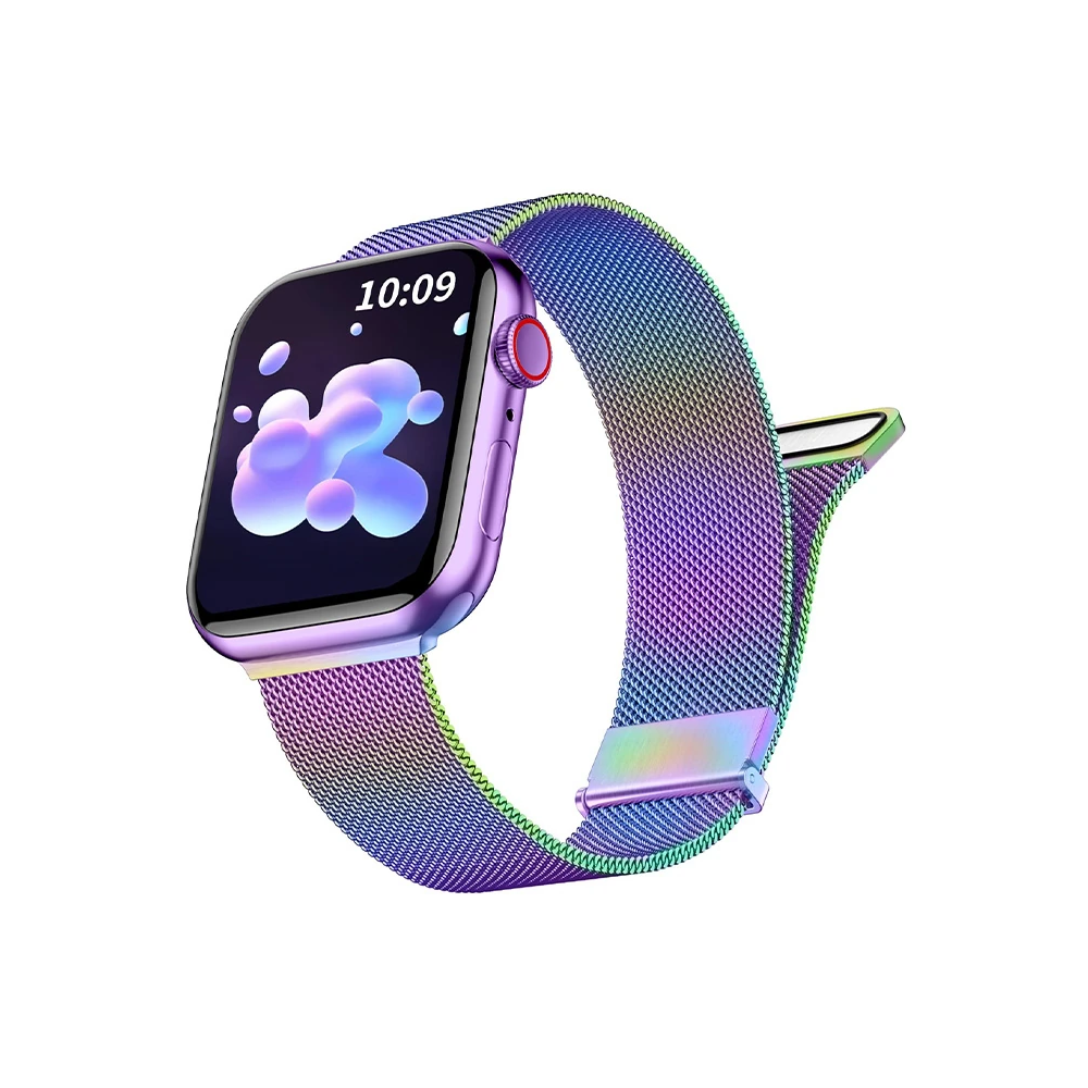 Ally Apple Watch 7-8 45mm 6-5-4 44mm Kayış Kordon Metal Milano Loop 3-