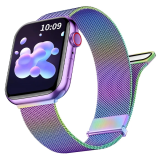 Ally Apple Watch 7-8 45mm 6-5-4 44mm Kayış Kordon Metal Milano Loop 3-