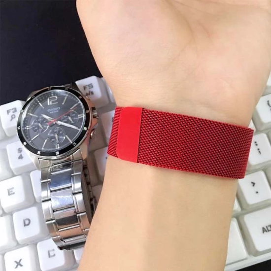 Ally Apple Watch 7-8 45mm 6-5-4 44mm Kayış Kordon Metal Milano Loop 3-