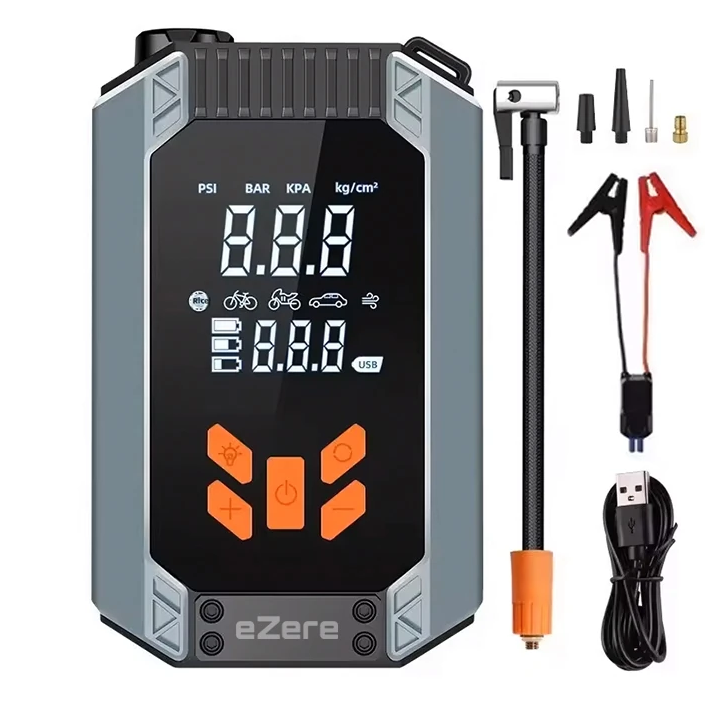 EZERE ST-9632D Taşınabilir Araç Lastik Şişirme Ve Starter Akü Takviye 