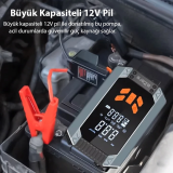 EZERE ST-9632D Taşınabilir Araç Lastik Şişirme Ve Starter Akü Takviye 