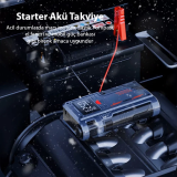 EZERE ST-9631 Pro Taşınabilir Göstergeli Araç Lastik Şişirme Ve Starte