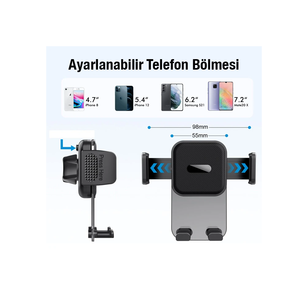 ALLY ML-217 Araç İçi Havalandırma Telefon Tutucu