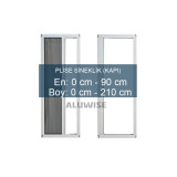 Plise Kapı Sineklik - Beyaz 0-90cm x 0-210cm Ölçü Aralığında