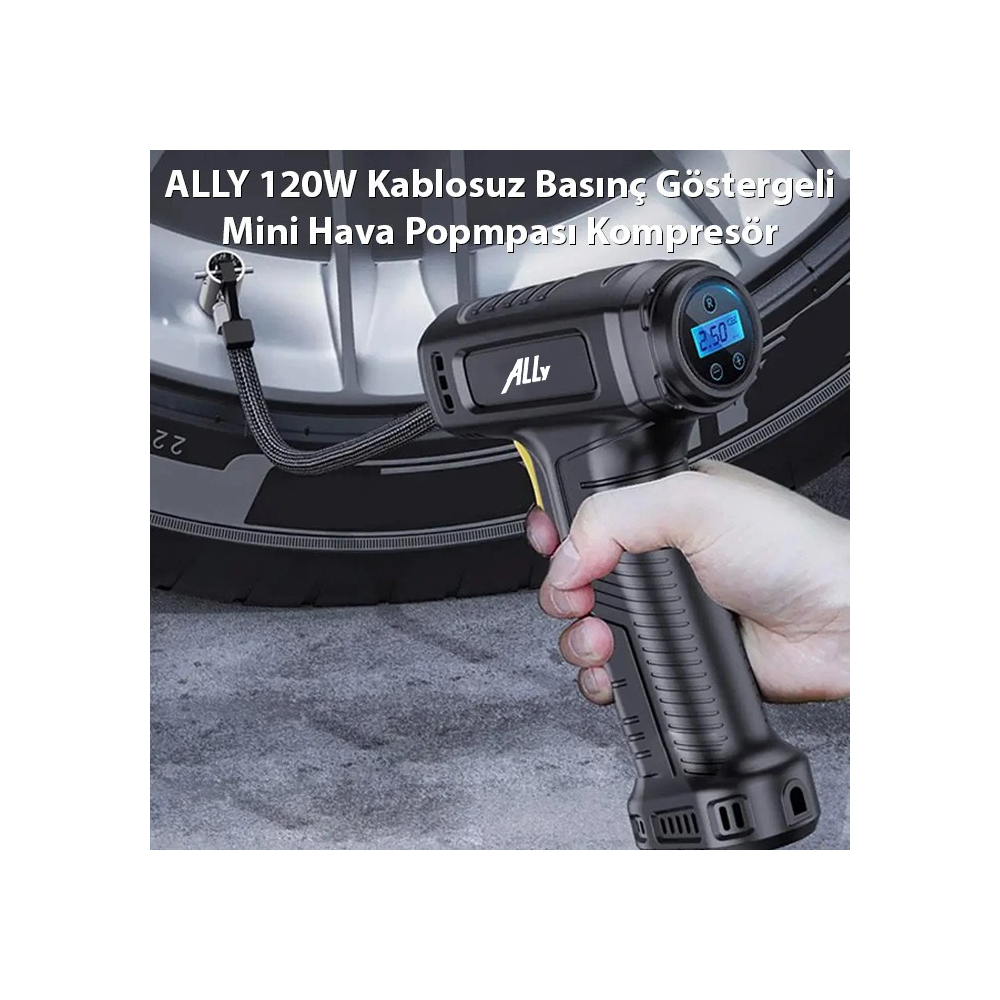 120W Kablosuz Basınç Göstergeli Mini Hava Popmpası KompresörST-5007C