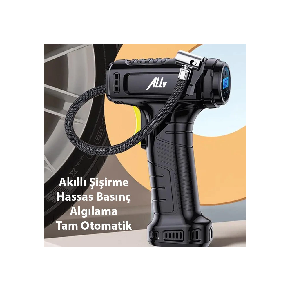 120W Kablosuz Basınç Göstergeli Mini Hava Popmpası KompresörST-5007C