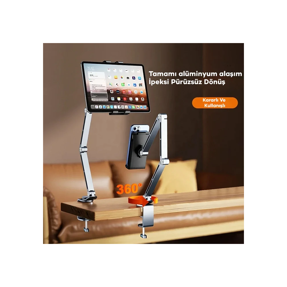 ALLY 360° Dönebilen Katlanır Masaüstü Tablet Ve Telefon Tutucu
