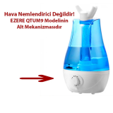 EZERE QTUM9 Çift Sprey Ultrasonik Hava Nemlendirici Alt Haznesi
