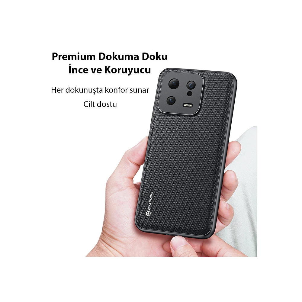 Dux Ducis Xiaomi 13 Fino Serisi Premium Dokuma Silikon Kılıf