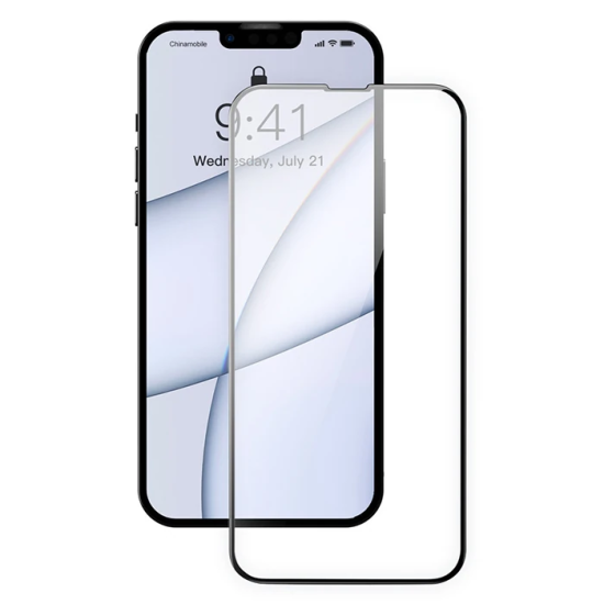 Baseus iPhone 13 Pro Max 6.7 0.3mm Tempered Full-glass Cam Ekran Koruy
