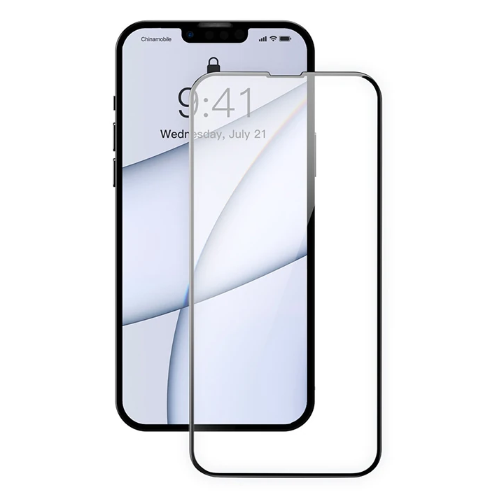 Baseus iPhone 13 Pro Max 6.7 0.3mm Tempered Full-glass Cam Ekran Koruy