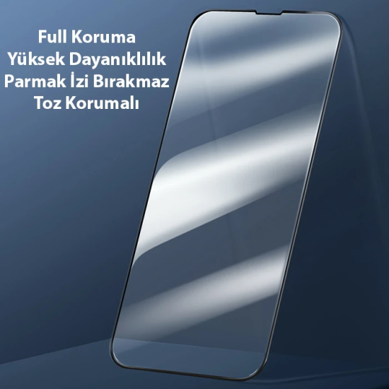 Baseus iPhone 13 Pro Max 6.7 0.3mm Tempered Full-glass Cam Ekran Koruy