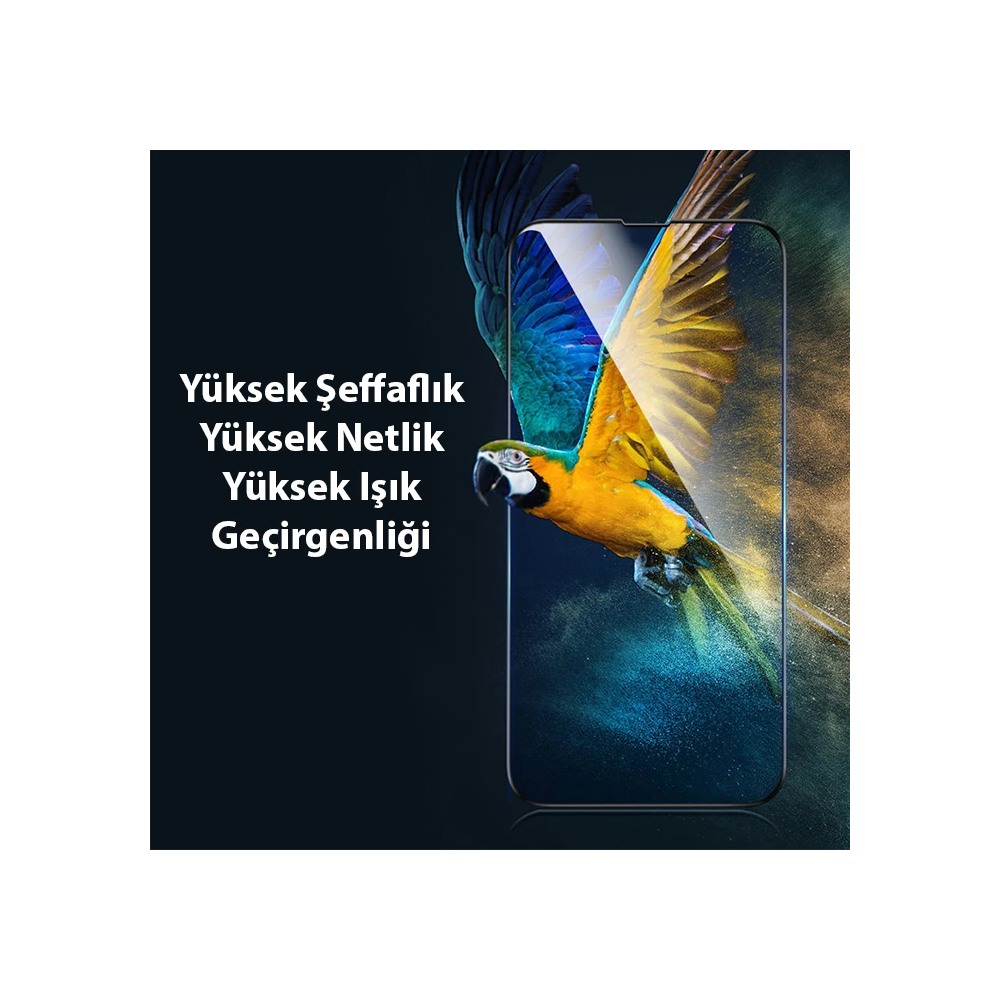 Baseus iPhone 13 Pro Max 6.7 0.3mm Tempered Full-glass Cam Ekran Koruy
