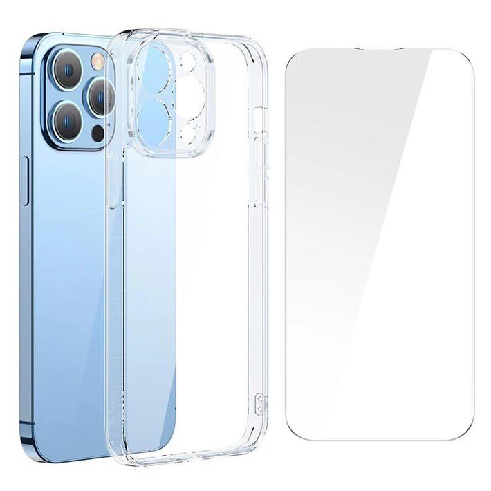 Baseus SuperCeramic Series iPhone 14 Pro 6.1 Koruyucu Cam Kılıf + Full