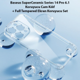Baseus SuperCeramic Series iPhone 14 Pro 6.1 Koruyucu Cam Kılıf + Full