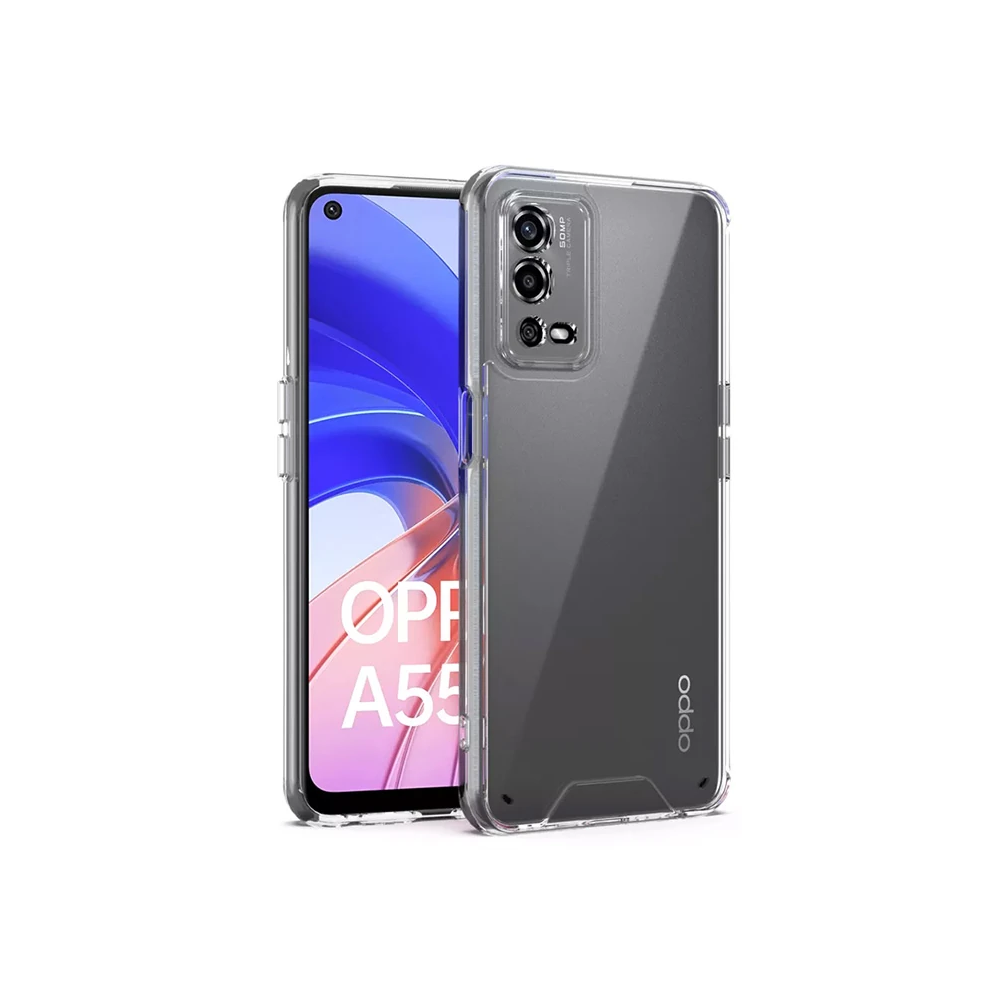 Ally OPPO A55 4G Kılıf Kamera Korumalı Ultra İnce Şeffaf Silikon Kılıf