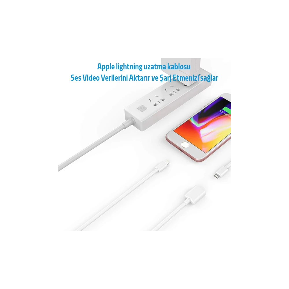 Ally Apple İPhone Lightning Uzatma Kablosu 1 Metre