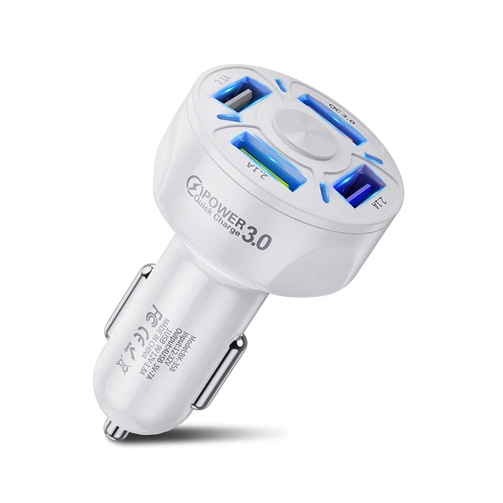 USLİON QC3.0 4- Port Çıkışlı Çoklu Usb Araç Şarjı Şarj Aleti