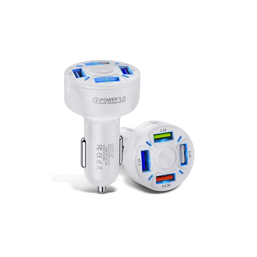 USLİON QC3.0 4- Port Çıkışlı Çoklu Usb Araç Şarjı Şarj Aleti
