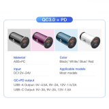 KUULAA 42W USB + Type-C Çift Çıkışlı Mini Hızlı Araç Şarj Cihazı