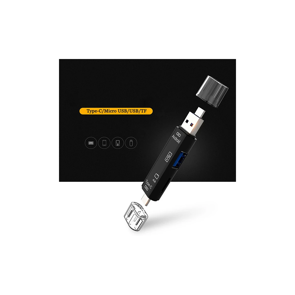Smart Otg 3in1 Type-C Ve Micro Usb Tf Card Reader Otg