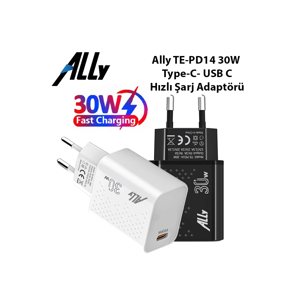 Ally TE-PD14 30W Type-C- USB C Hızlı Şarj Adaptörü