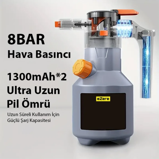 EZERE 2L Yüksek Basınçlı Şarjlı Köpük Makinası Oto Yıkama Pompası Köpü