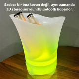 EZERE Hoparlör Buz kovası 5l Bluetooth Hoparlör Ile Renkli Buz kovası 
