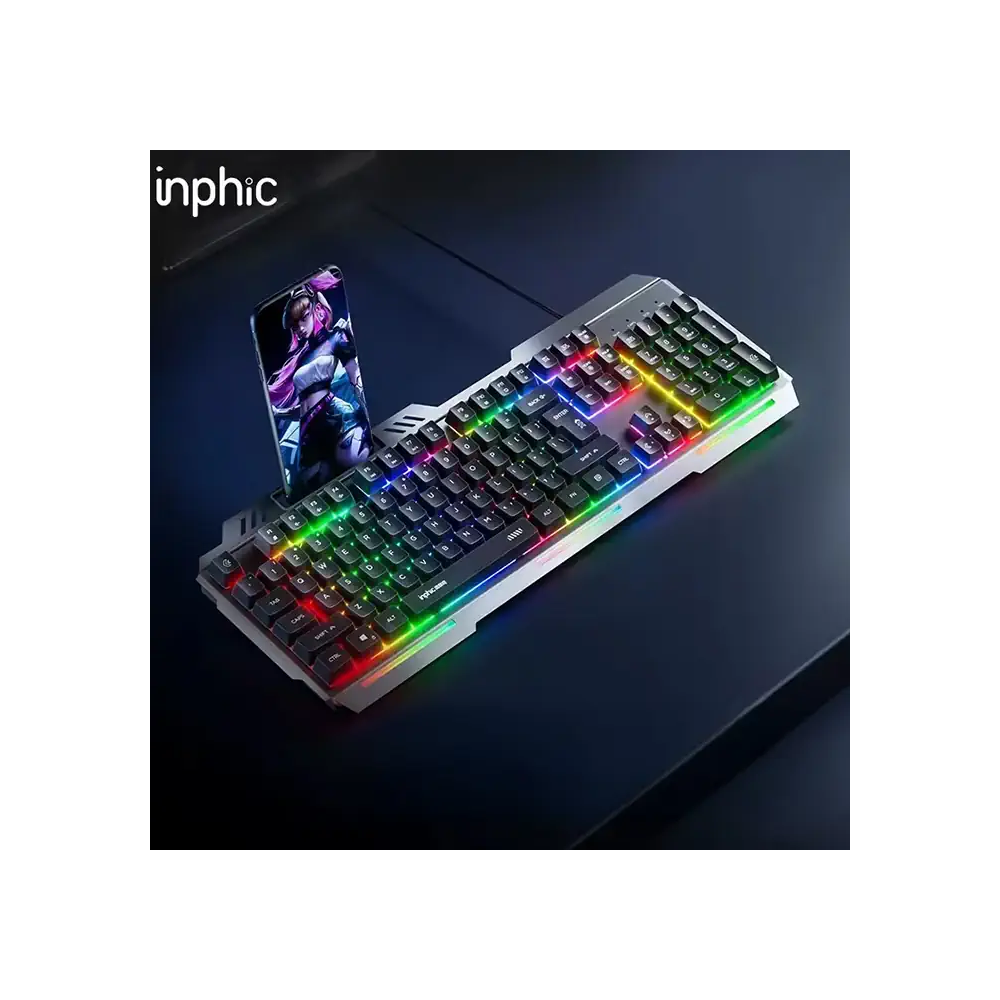 Inphic K2 USB Kablolu Oyun Klavyesi 104-Key Sessiz Oyun Klavyesi Bilgi