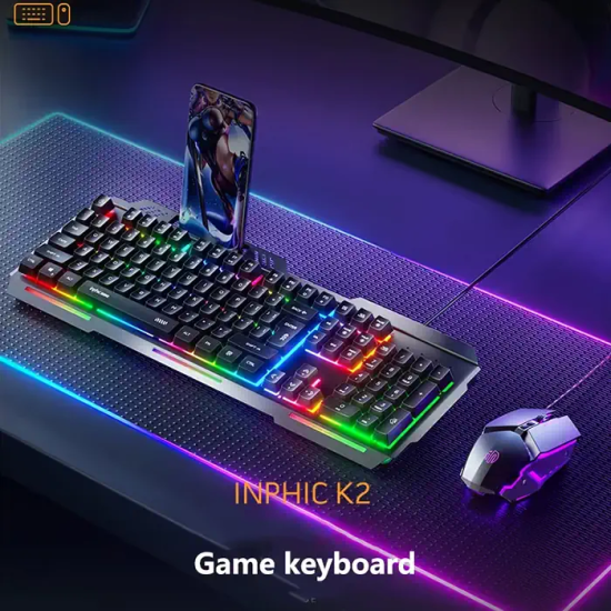 Inphic K2 USB Kablolu Oyun Klavyesi 104-Key Sessiz Oyun Klavyesi Bilgi