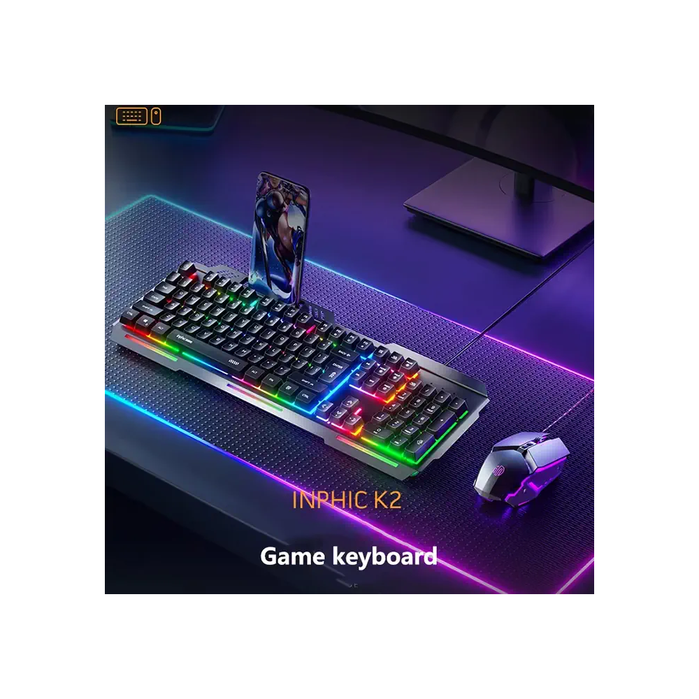 Inphic K2 USB Kablolu Oyun Klavyesi 104-Key Sessiz Oyun Klavyesi Bilgi