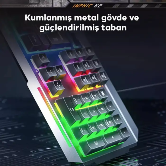 Inphic K2 USB Kablolu Oyun Klavyesi 104-Key Sessiz Oyun Klavyesi Bilgi