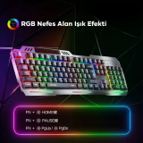 Inphic K2 USB Kablolu Oyun Klavyesi 104-Key Sessiz Oyun Klavyesi Bilgi