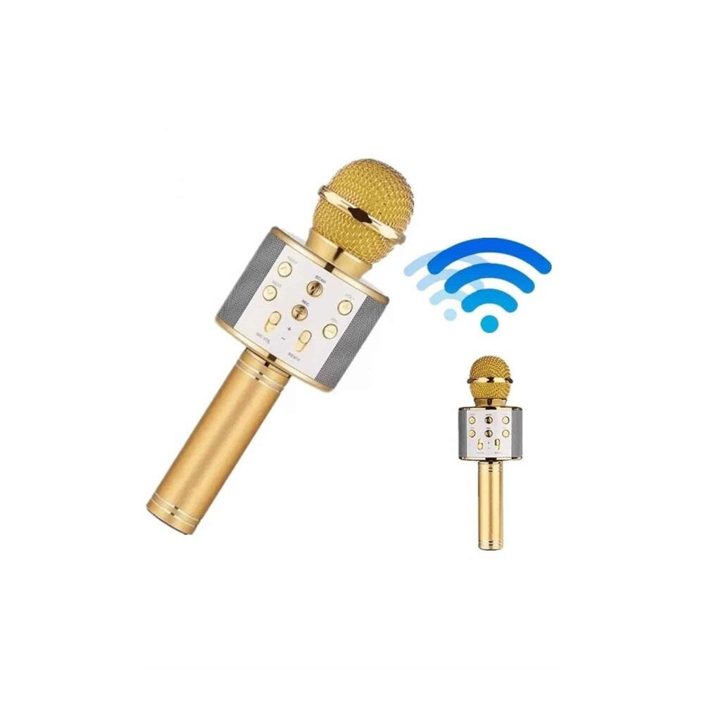 Bluetooth Hoparlör USB AUX SD Kart Kaoroke Mikrofon Uzun Pil Ömrü
