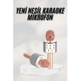 Karaoke Mikrofon Bluetooth Bağlantılı Aux Girişli Uzun Pil Ömrü Yüksek