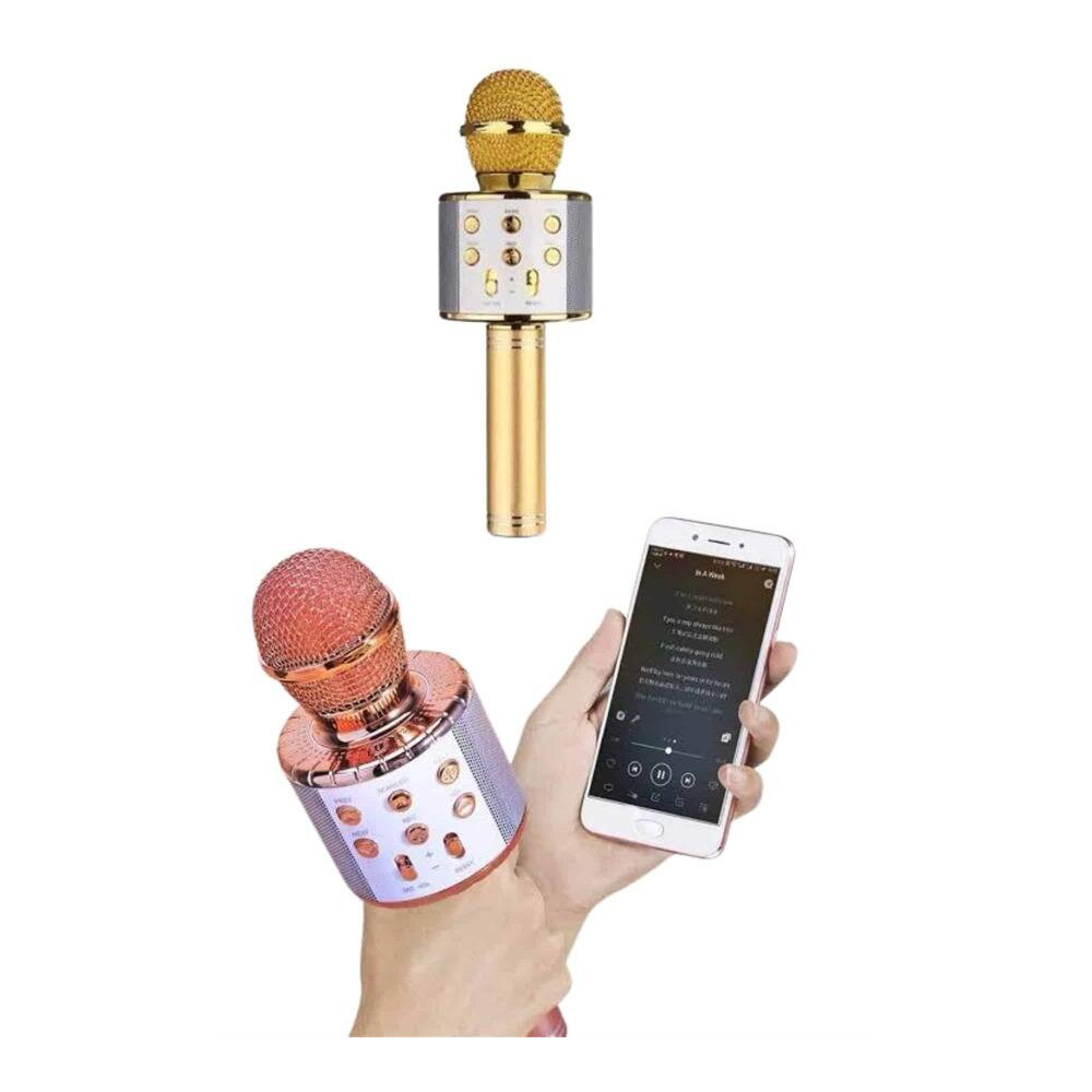 Karaoke Mikrofon Bluetooth Bağlantılı Aux Girişli Uzun Pil Ömrü Yüksek