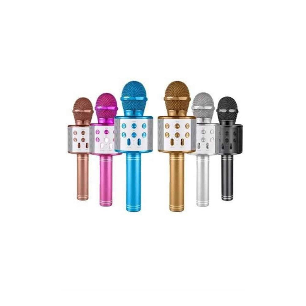 Bluetooth Hoparlör USB AUX SD Kart Kaoroke Mikrofon Uzun Pil Ömrü