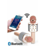Karaoke Mikrofon Dahili Hoparlörlü Sd-usb-aux Girişli Bluetooth Hoparl