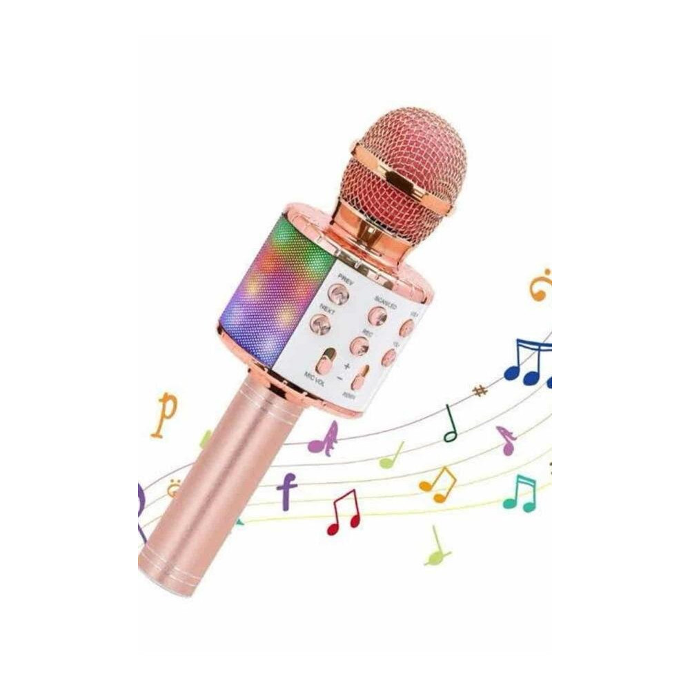 Karaoke Mikrofon Bluetooth Bağlantılı Aux Girişli Uzun Pil Ömrü Yüksek