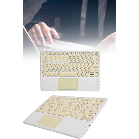 Android ve İOS Uyumlu Bluetooth Klavye Touchpad Slim Kablosuz Wifi Q K