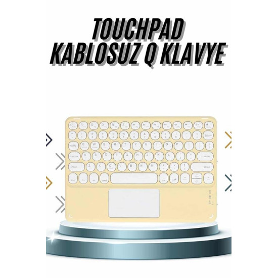 Touchpad Tüm Cihazlara Uyumlu Bluetooth Klavye Touchpad Slim Kablosuz 
