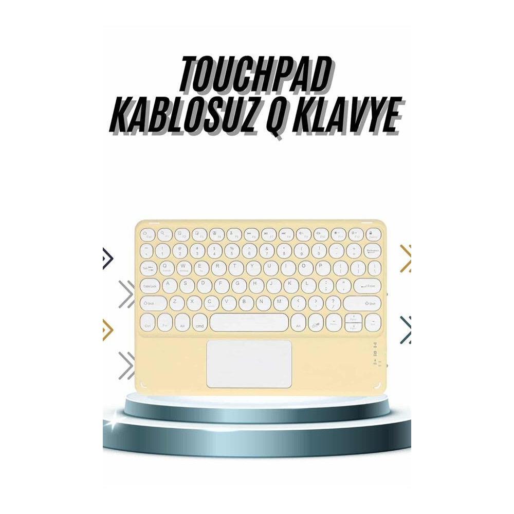 Android ve İOS Uyumlu Bluetooth Klavye Touchpad Slim Kablosuz Wifi Q K