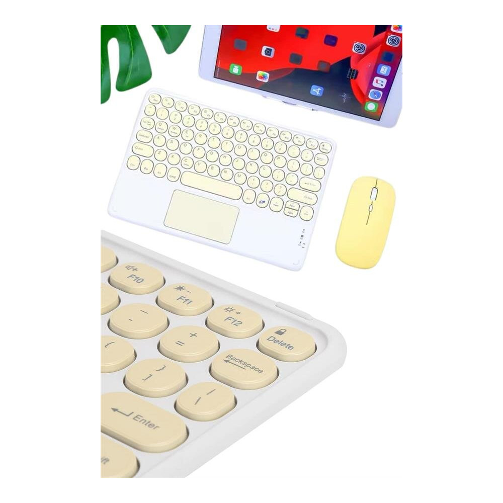 Touchpad Tüm Cihazlara Uyumlu Bluetooth Klavye Touchpad Slim Kablosuz 