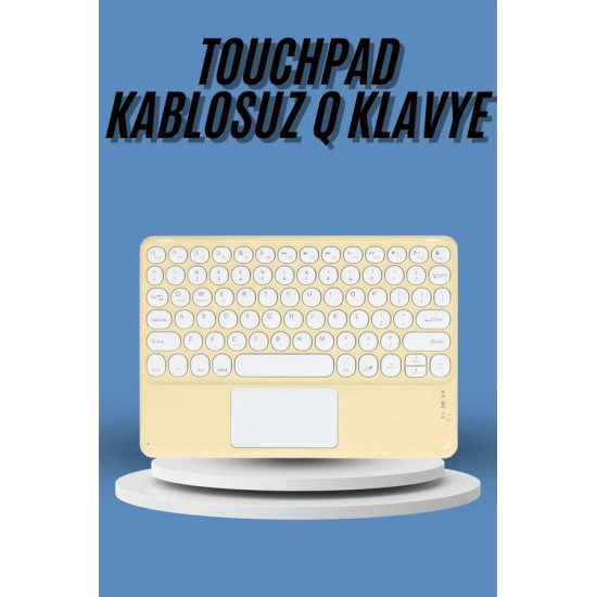 Touchpad Tüm Cihazlara Uyumlu Bluetooth Klavye Touchpad Slim Kablosuz 